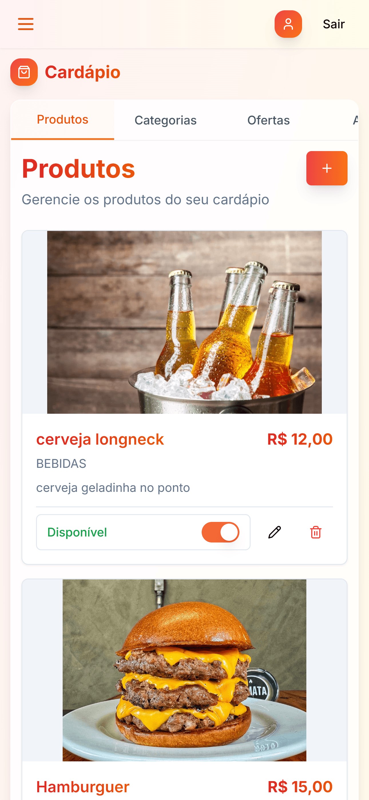 Painel de gestão do Vai Anotando